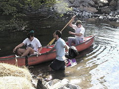 Northborough volunteers help with the 2001 Annual River Cleanup.  (Click for a larger version.)  Photo courtesy John Timoshenko.